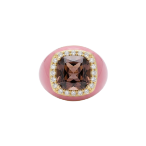 Anillo Circonita Rosa/Esmalte