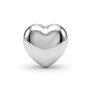 Anillo Corazón Liso Rodiado