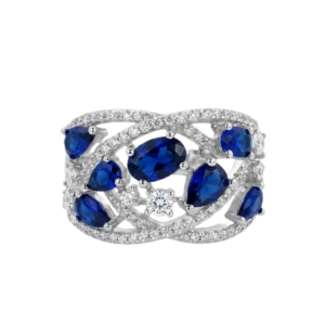 Anillo Infinito Blanco/Espinela Rodiado