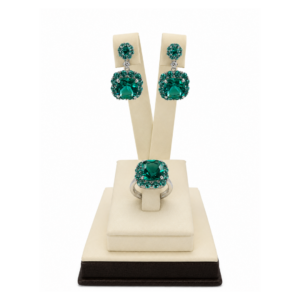 Set verde Flor cerca irregular nano esmeralda 11