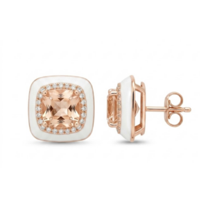 Arete Esmalte Circonita Blanco Madreperla