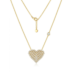 Collar Corazón Conector Circonita