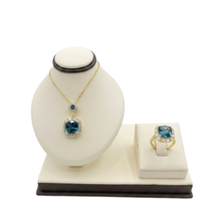 Set Azul Rey + Dorado Flor nano aqua