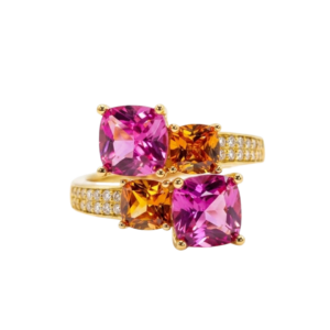 Anillo Cojín Rubí