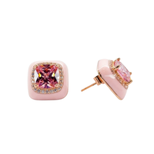 Arete Esmaltado Rosa