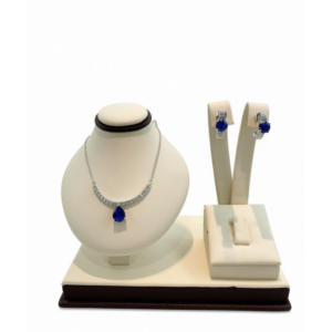 Set Azul Marino Redondo tanzanita Rodio