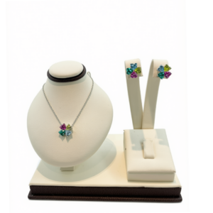 Set Trebol Corazones 4 Hojas rubí/parayag/aqua