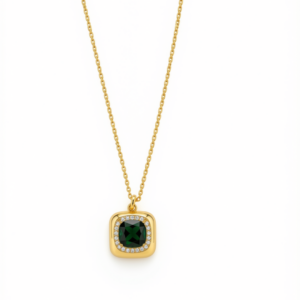 Collar Cuadrado Verde