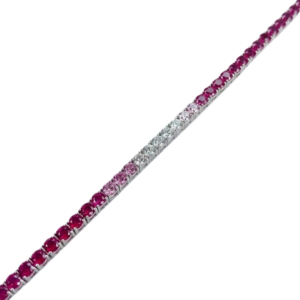 Pulsera Tenis Degradación Roja