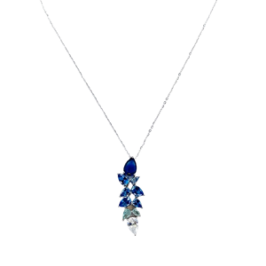 Pendiente Colgante Espinela Azul