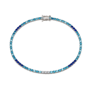 Pulsera Tenis Degradación Azul