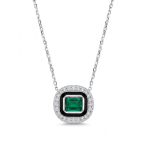 Collar Rectángulo Blanco