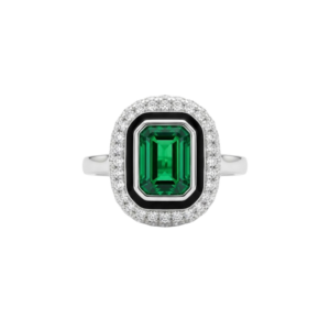 Anillo Rectángulo Blanco