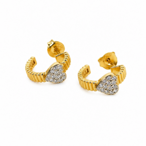 Arete Corazón Blanco