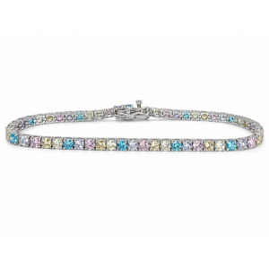 Pulsera Tenis de Plata 17cm