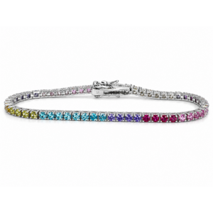 Pulsera Tenis de Plata 17cm
