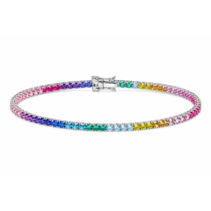 Pulsera Tenis de Plata 17cm
