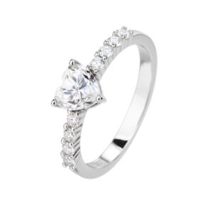 Anillo de Plata Blanco 6x6mm