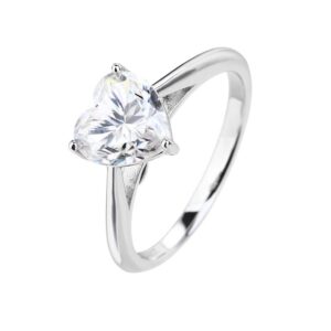 Anillo de Plata Blanco 8x8mm