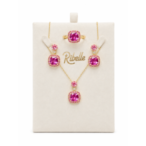 Set Rosado cerca irregular blanco/rubí