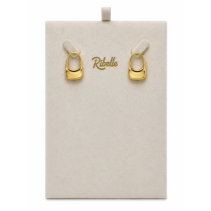 Arete Cartera Liso Dorado