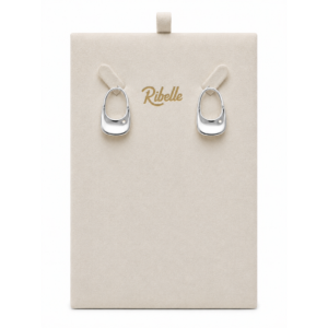 Arete Cartera Liso Rodiado
